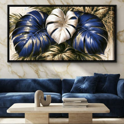 Gilded Foliage Under Midnight Light - room mockup 4