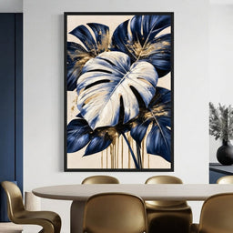 Gilded Foliage Under Midnight Shadows - room mockup 4