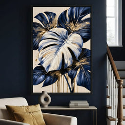 Gilded Foliage Under Midnight Shadows - room mockup 5
