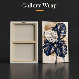 Gilded Foliage Under Midnight Skies - Gallery Wrap back and front