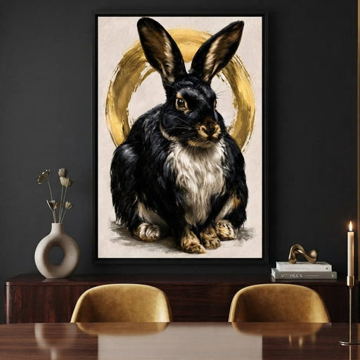 Gilded Hare of the Silent Circle Canvas Print