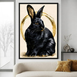 Gilded Hare Watching The Horizon - room mockup 1