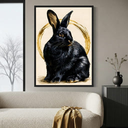 Gilded Hare Watching The Horizon - room mockup 8