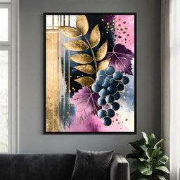 Gilded Harvest Under Painted Skies - living room mockup
