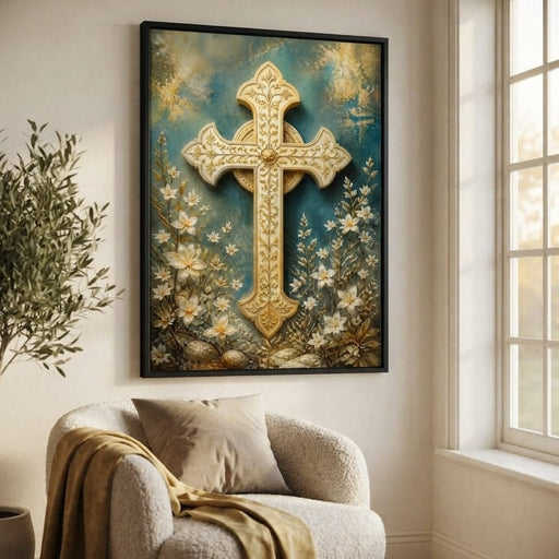 Gilded Petals Near The Relic Canvas Print