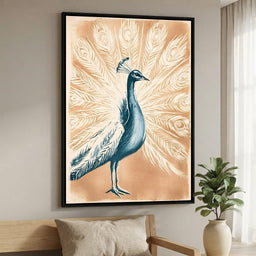 Gilded Plumes Of The Regal Display - living room mockup
