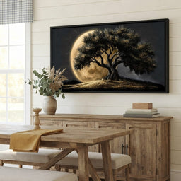 Gilded Roots Beneath A Radiant Moon - room mockup 11