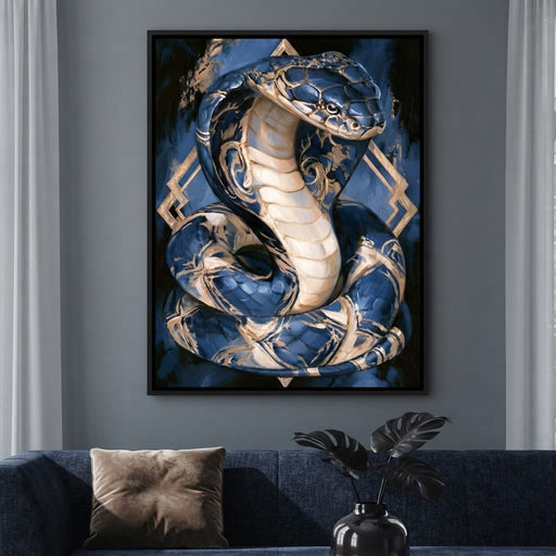 Gilded Scales Of The Midnight Serpent Canvas Print