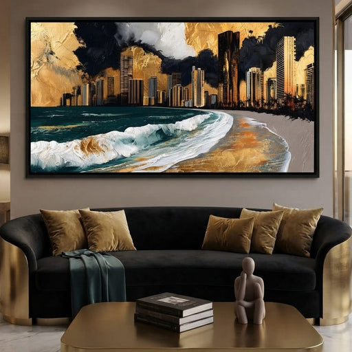 Gilded Towers Beyond The Tides Canvas Print
