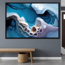 Glacial Coral Marbling - TooplesArt - entry hall mockup