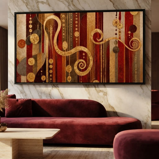 Glimpse of Red and Gold - TooplesArt Canvas Print