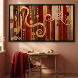Glimpse of Red and Gold - TooplesArt - room mockup 10