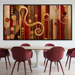 Glimpse of Red and Gold - TooplesArt - room mockup 11