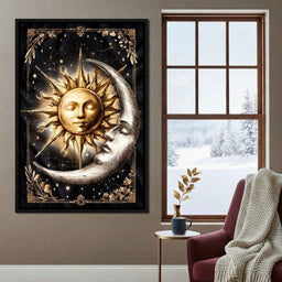 Golden alignment of the celestial bodies - room mockup 1