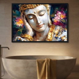 Golden Buddha Lotus Reverie - room mockup 3