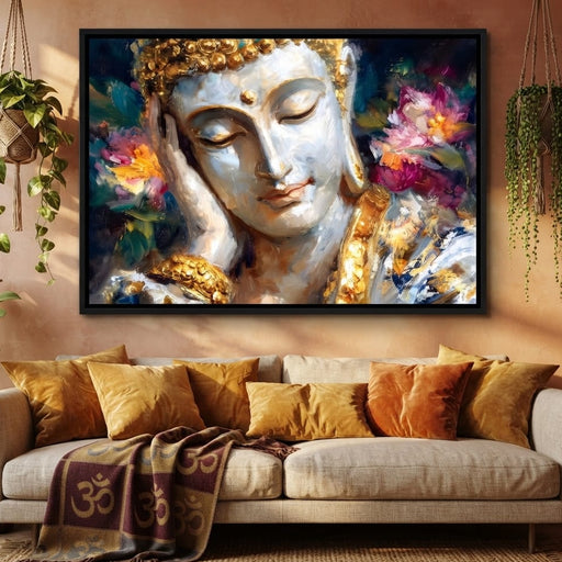 Golden Buddha Lotus Reverie Canvas Print
