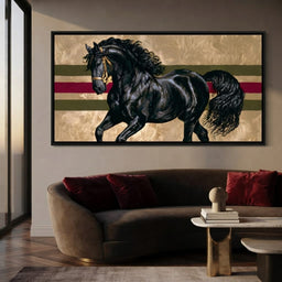 Golden Galloping Stallion - room mockup 1
