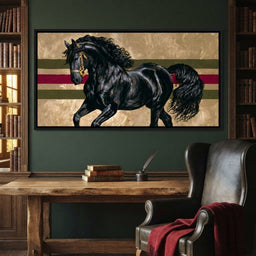 Golden Galloping Stallion - room mockup 4