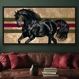 Golden Galloping Stallion - room mockup 9