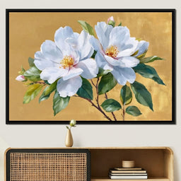 Golden Gardenia Duet Blooming - room mockup 1