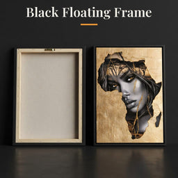 Golden Legacy of the Savannah Soul - Black Floating Frame back and front