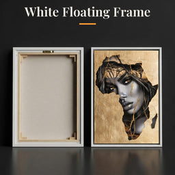 Golden Legacy of the Savannah Soul - White Floating Frame back and front