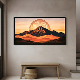 Golden Peaks Before The Solstice Sun - entry hall mockup