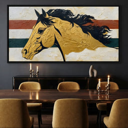 Golden Stallion Portrait - room mockup 2