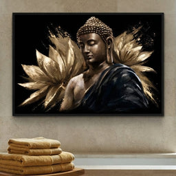 Golden Stillness Beyond The Lotus - room mockup 3