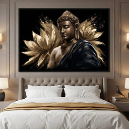 Golden Stillness Beyond The Lotus - room mockup 7