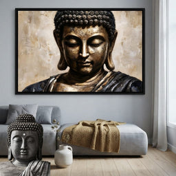 Golden Stillness Of Inner Reflection - room mockup 1