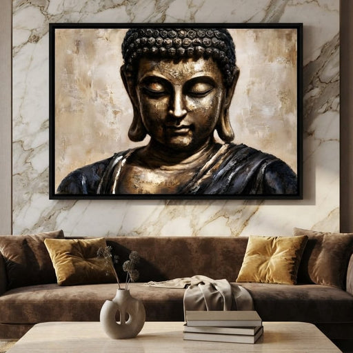 Golden Stillness Of Inner Reflection Canvas Print