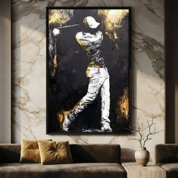 Golf Profile in Black - room mockup 3