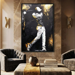 Golf Profile in Black - room mockup 5