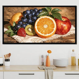 Harvest Bounty On Linen Tablecloth - room mockup 1