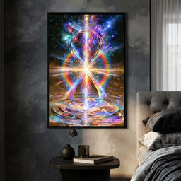 Infinite Echoes Of Celestial Light - bedroom mockup
