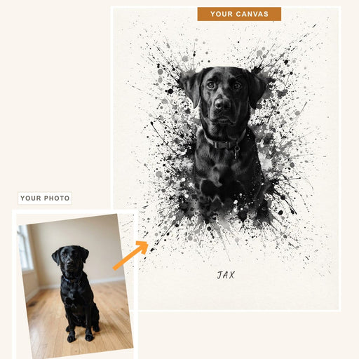 The Ink Splash Pet Canvas Print
