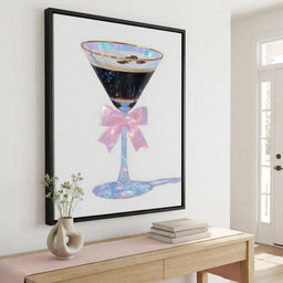 Iridescent Espresso Martini Bow - room mockup 6