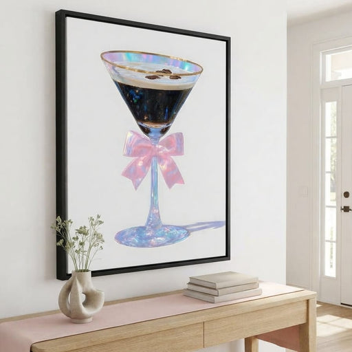 Iridescent Espresso Martini Bow Canvas Print