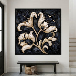 Ivory Baroque Bloom - TooplesArt - entry hall mockup