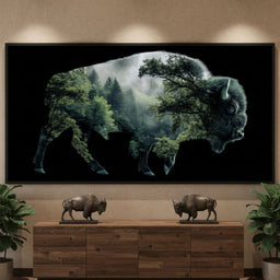 Bison Forest Spirit Silhouette