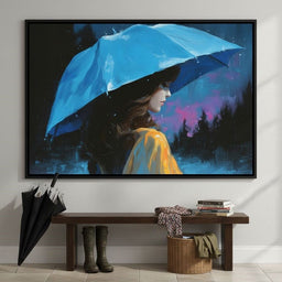 Blue Umbrella Evening Reverie