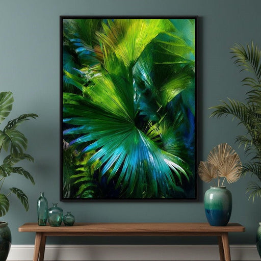 Lush Tropical Palm Oasis Flow Canvas Print