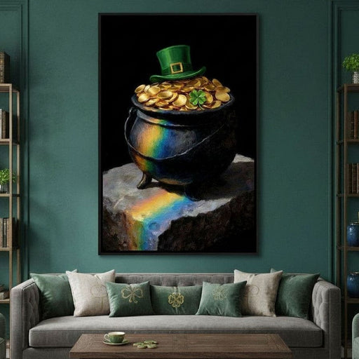 Leprechaun Gold Pot Luck Canvas Print