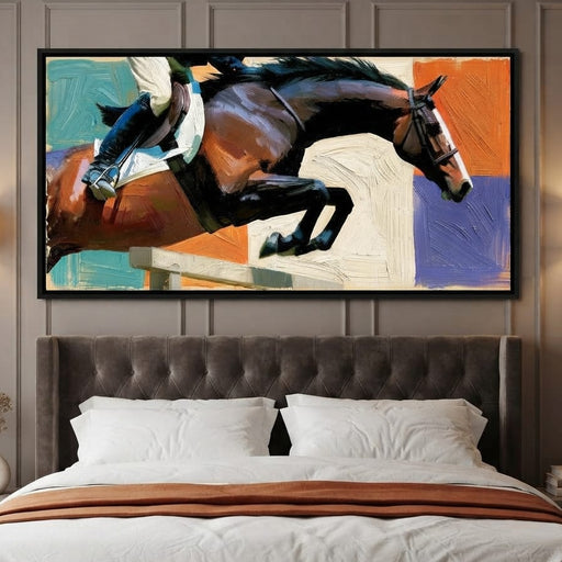 Leaping Over The Painted Square Canvas Print