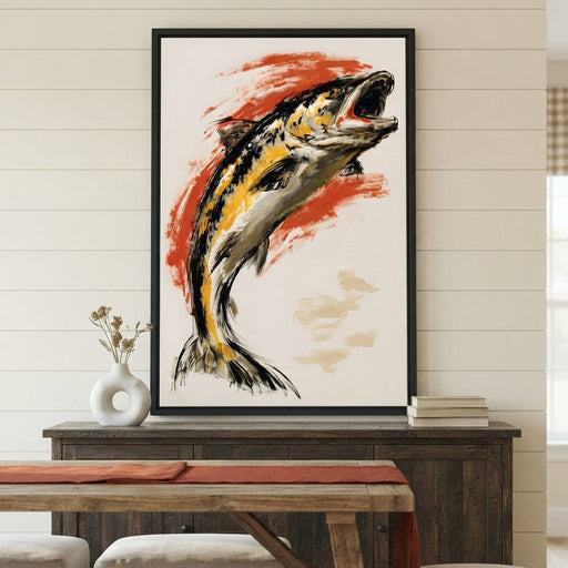 Leaping Through The Vivid Current Canvas Print