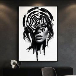 Liquid Thoughts Dissolving Into Form - dining room mockup