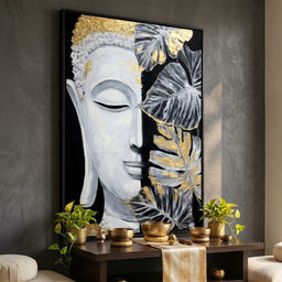 Golden Lotus Buddha Portrait