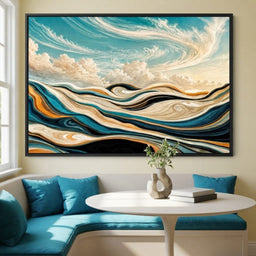 Marble Waves at Dawn - TooplesArt - room mockup 6