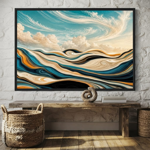 Marble Waves at Dawn - TooplesArt Canvas Print